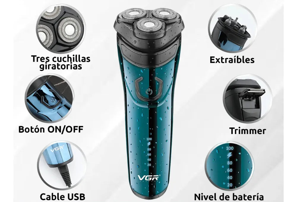 Afeitadora VGR V-322 Ultra Precision: Adiós a las Cuchillas Manuales, un Afeitado Perfecto en Minutos